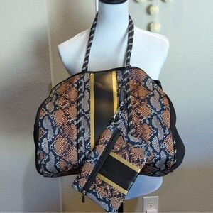 Python Animal Print Neoprene Tote Bag